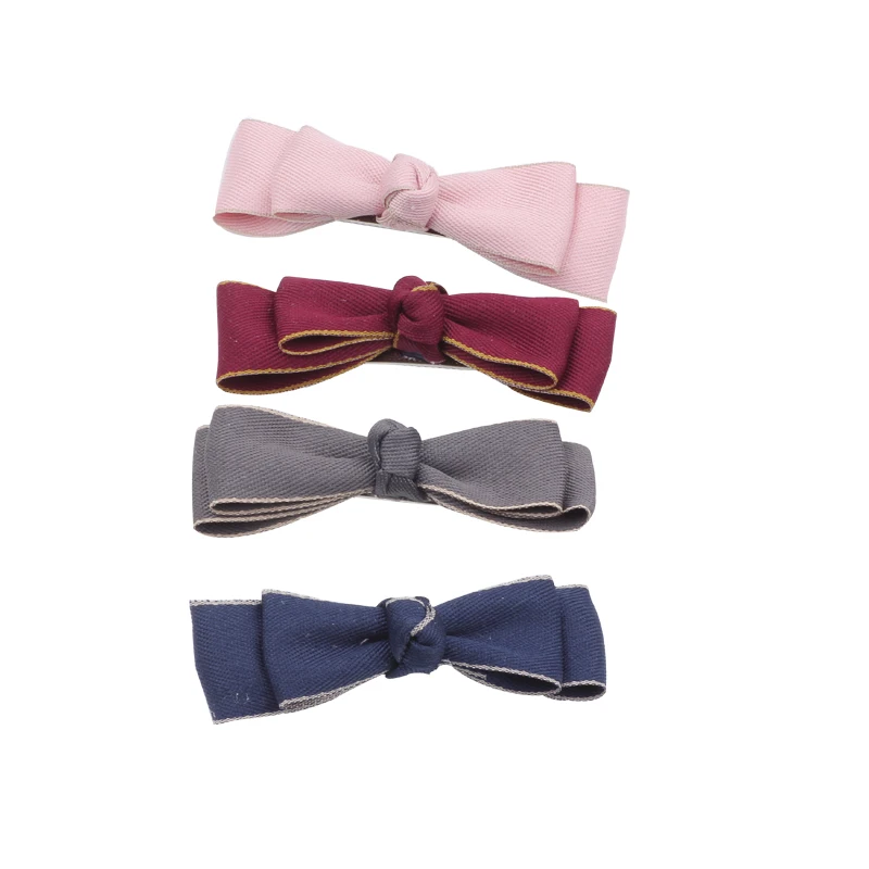 

Lovely cotton Bow Hair Clips For Girls Princess Handmade Hair Bows Hairgrips Kids Hair Accessories for Children Kids gift