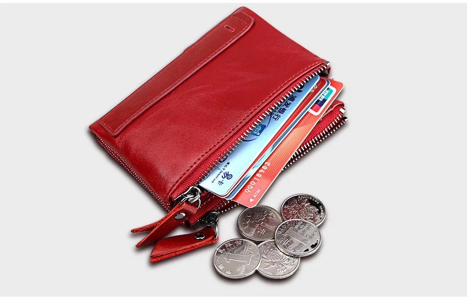 Yufang модный мужской кошелек из натуральной кожи на молнии, мужской короткий кошелек RFID с держателем для ID карты, карманы для монет, бренд Walet