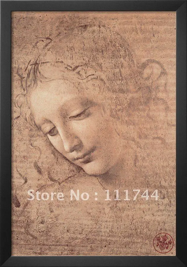 

Beautiful Oil Painting Female Head full La Scapigliata By Leonardo Da Vinci canvas art High quality Hand painted