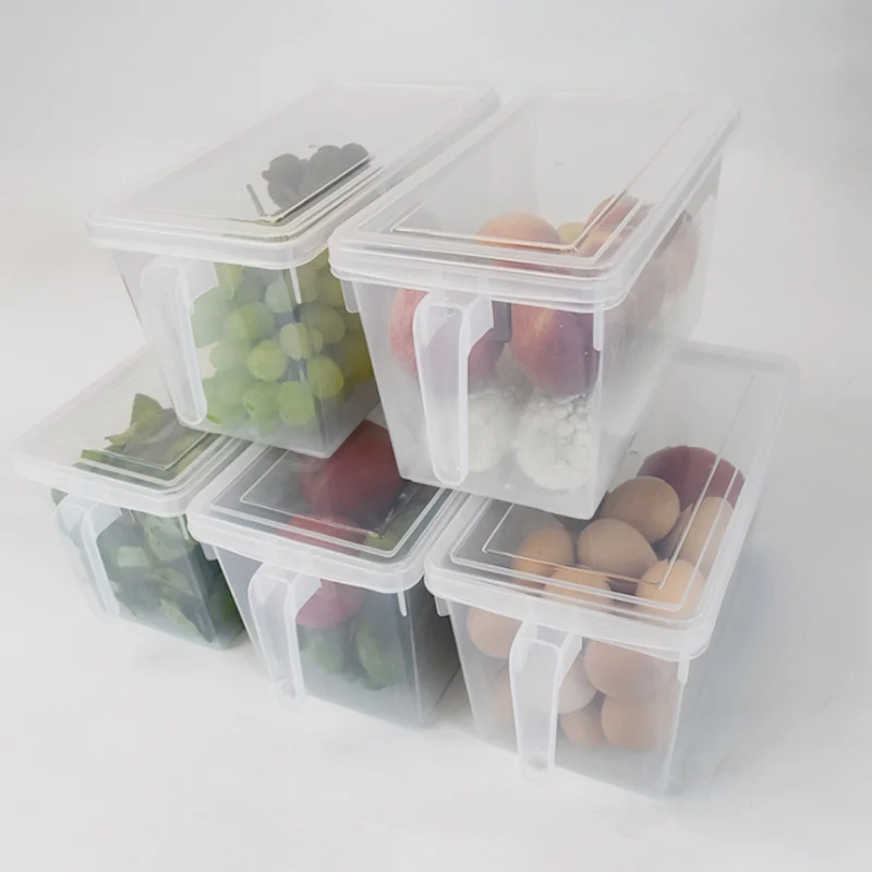 Прямоугольная прозрачная полипропиленовая герметичная пластиковая коробка для хранения холодильника коробка для хранения яиц фруктов кухонные принадлежности