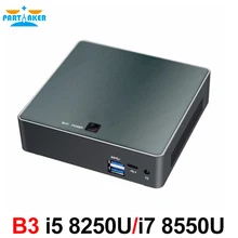 Partaker B3 Mini PC 8th Gen Intel Core i7 8550U i5 8250U Quad Core DDR4 mini pc Plam mini Computer with HDMI Type-c up to 4GHz