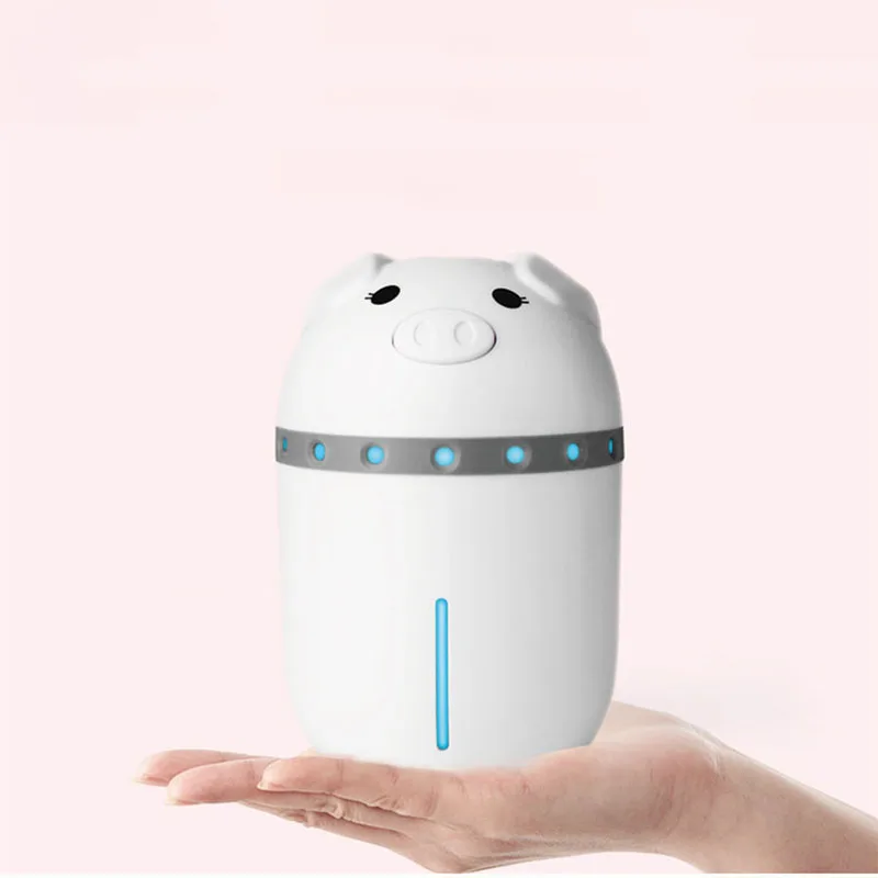 Мини mist USB увлажнитель воздуха с цветным светодиодным освещением милый поросенок
