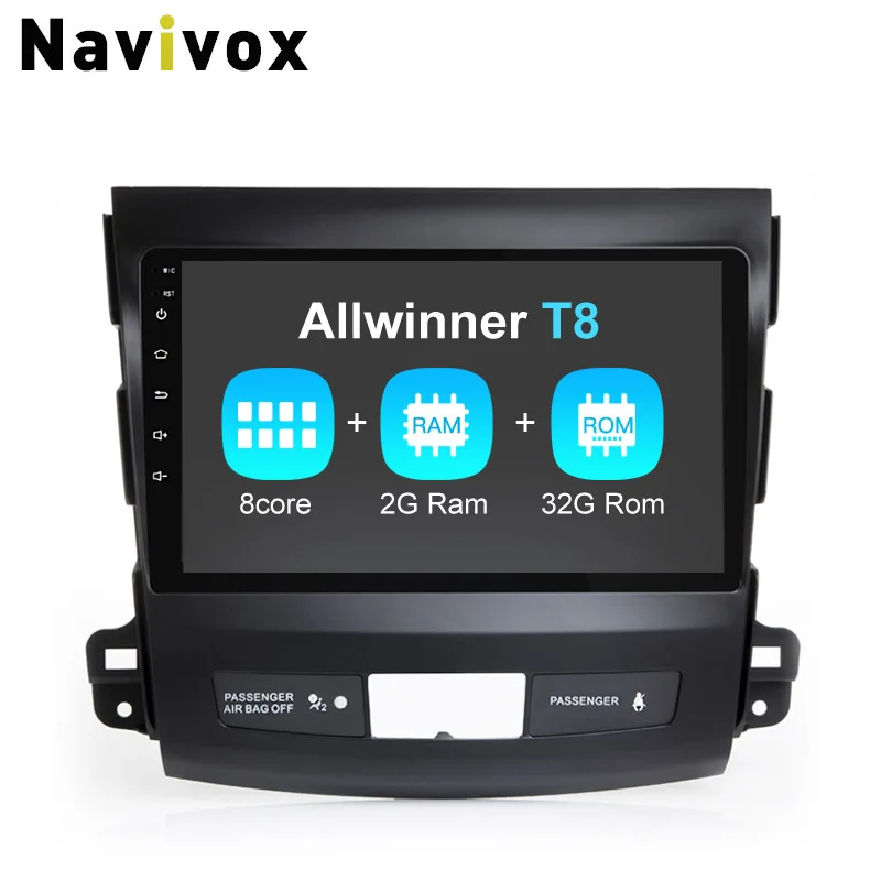 

Navivox 9''2 din Android 8.1 Car Multimedia GPS Navigation Stereo Audio Player For Outlander 2006-2012 2G RAM 32G ROM RDS/DAB+