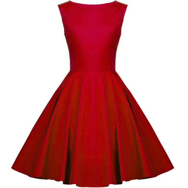 Vintage Tea Length Royal Blue Dress