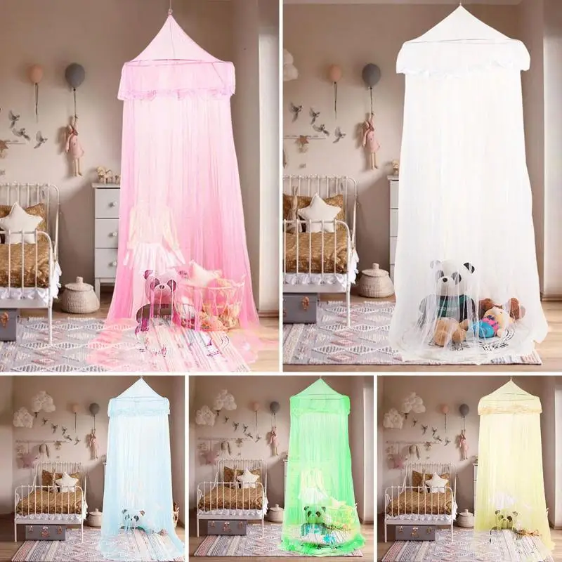 

Simple Hanging Canopy Kid Baby Bed Mosquito Net Dome Playing Floor Bedcover