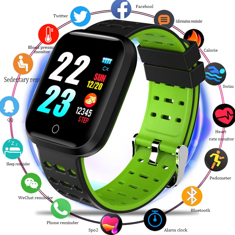 

BANGWEI smart watch men's and women's IP68 waterproof luxury watch multi-function sports timer electronic clock for Android IOS