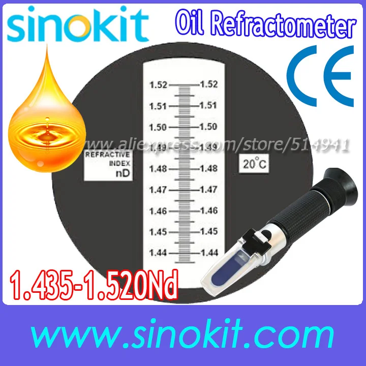 CE Certification Industry Fluids 1.435 1.520Nd Refractometer for testing oil RND 025ATC