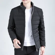 Новинка, осенне-зимний пуховик для мужчин, короткий пуховик со стоячим воротником, верхняя одежда размера плюс