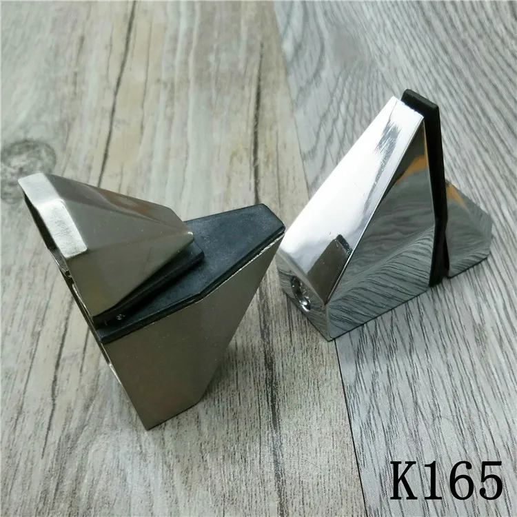 Zinc Alloy Glass Clamps Shelves Support Bracket Clips For 3 to 22mm glass board Tip mouth style Glossy/Satin finished