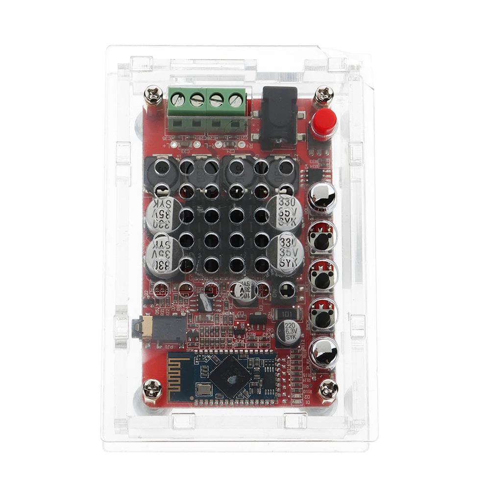 LEORY TDA7492 2*50 Вт AUX Беспроводной двойной класса D модуль bluetooth Hi-Fi Мощность Плата усилителя с оболочкой