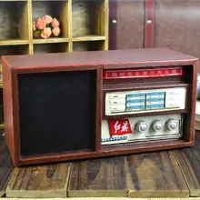 Bandera Roja vintage de hojalata, adornos de radio, modelo antiguo, utilería para estudio de fotografía, decoraciones artesanales de regalo WL5241421