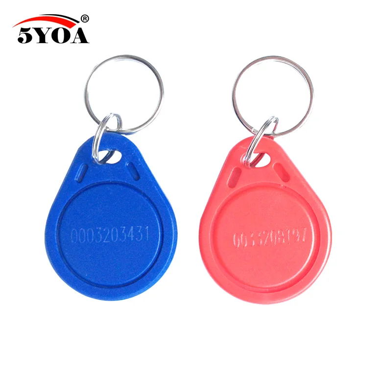 20pcs 13.56MHz IC M1 S50 Keyfobs Tags RFID Key Finder Card Token Attendance Management Keychain ABS Waterproof 4