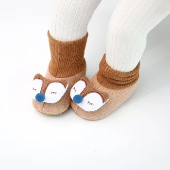 

Fashion Autumn Winter Cartoon Animal Shaped Cotton Baby Shoes Non-slip Soft Bottom Toddler First Walkers
