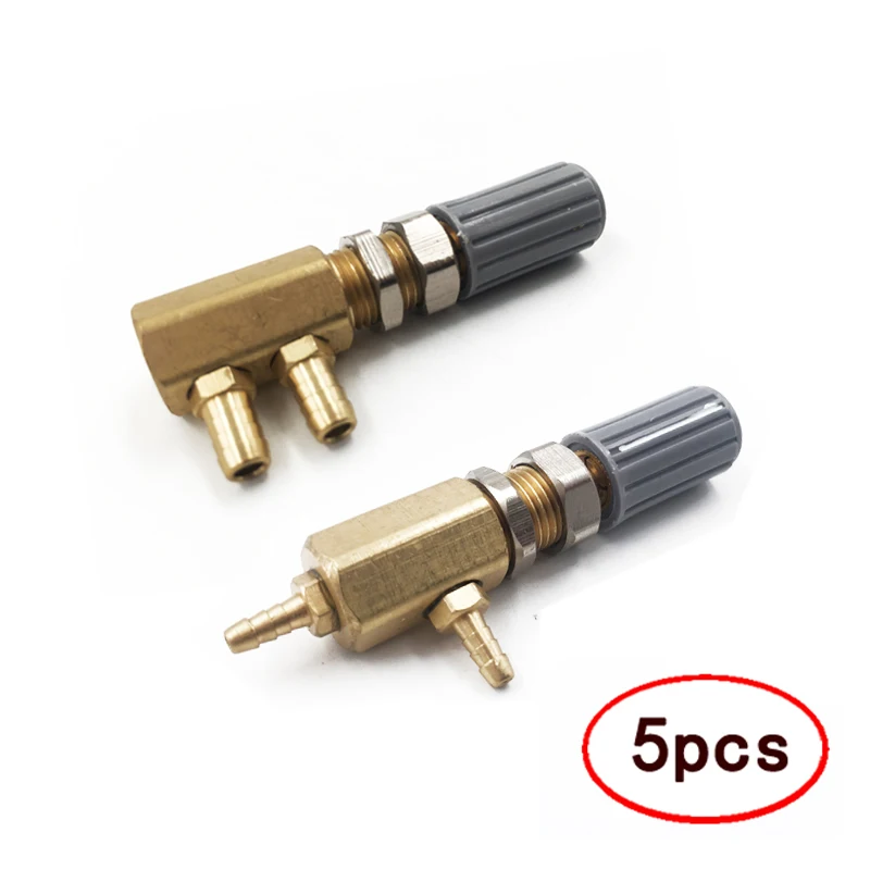 

5Pcs Dental Water Adjustor F type Dental Regulator Control Valve L Type 3mm 5mm For Dental Chair Turbine Unit Regulating Valve