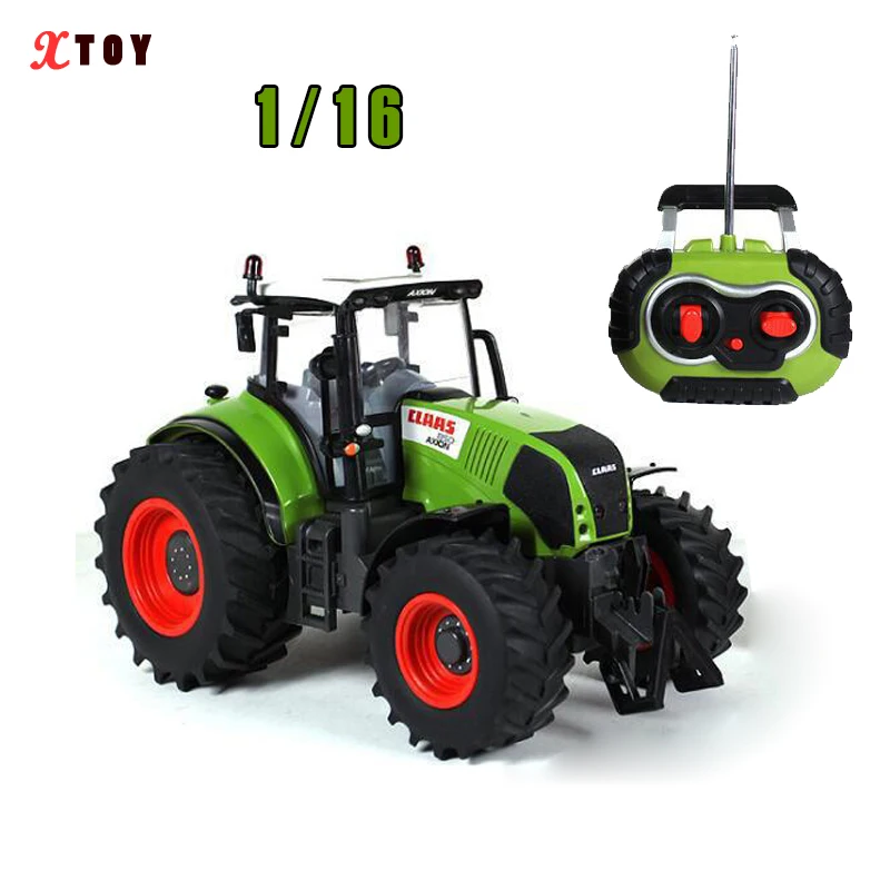 

RC Truck Farm Tractor 2.4G Remote Control Trailer / Rake 1:16 High Simulation Scale Construction Vehicle Children Toys Hobby