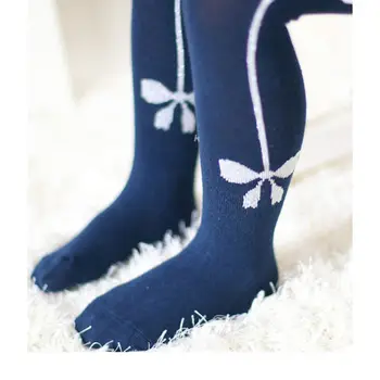 

Baby Kids Girls Infant Soft Winter Warm Tight Stockings Bow-knot Printing Pantyhose Toddler 1-6Y S2