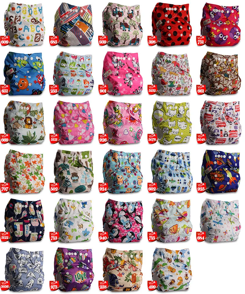 [Littles&Bloomz] Детские моющиеся тканевые подгузники одного размера, многоразовые карманные подгузники с вкладышами, доступные для детей 0-3 лет, 3-15 кг, один размер