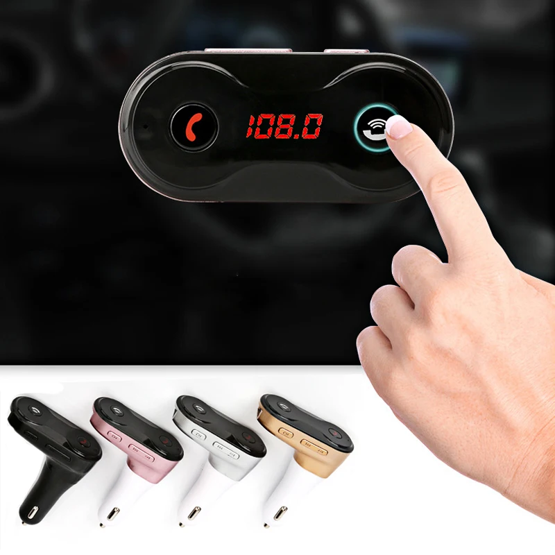 Auto 12V-24V USB Car Charger Transmitter Fm Modulator Aux Bluetooth Car Kit Mp3 Player USB Transmitter Bluetooth Wireless