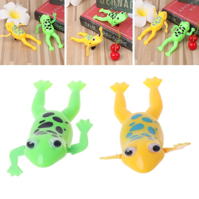 HBB Wind up Swimming Cute Frog Toy Clockwork Stop Crying Baby Kids Bath