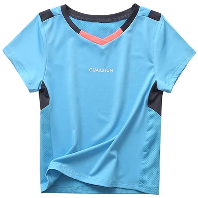 VIDMID/Летняя футболка для мальчиков, футболки, быстросохнущая Спортивная футболка, топы для девочек, футболка, одежда с короткими рукавами для детей, 2001 28 - Цвет: as photo