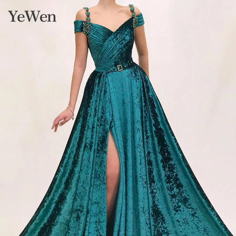

V-neck Evening Dress Formal Dresses Evening Gown Short Sleeve Vestidos De Noche Largos Elegantes De Fiesta Long Evening Dresses