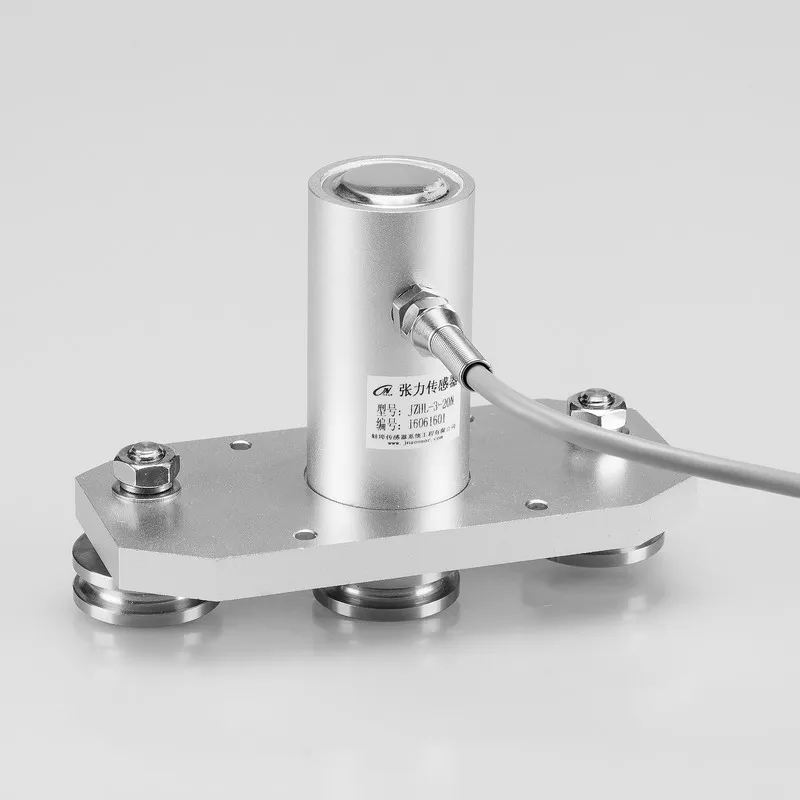 Special sensor for steel wire rope of three pulley tension weighing