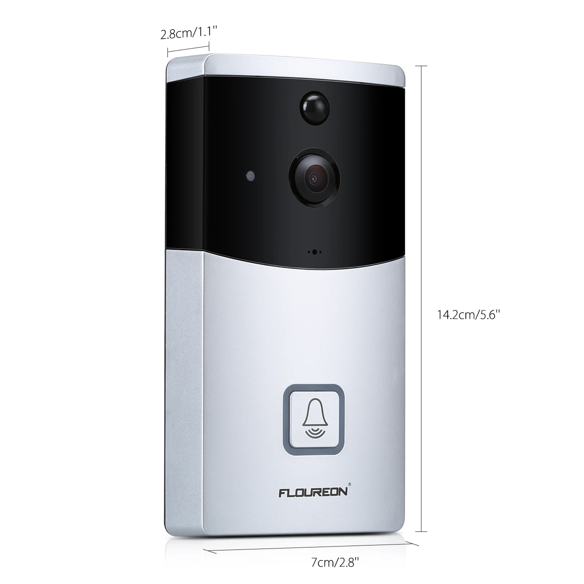 Floureon wifi дверной звонок IP65 водонепроницаемая умная видеокамера на дверь 720 P Беспроводная домофонная сигнализация IR ночного видения PIR Обнаружение движения