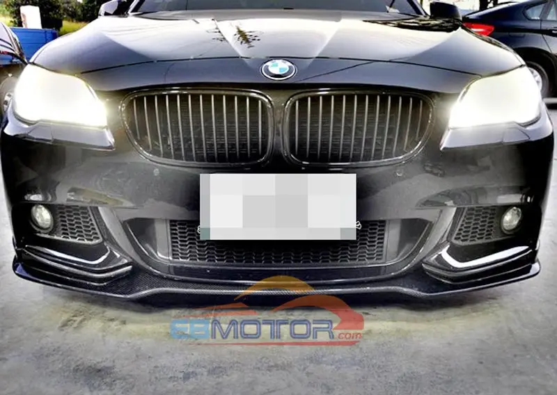 E Type Real carbon fiber Front Lip Spoiler For BMW F10 F11 5-SERIES 528i 535i 550i MTECH M-Sport Bumper 2011+