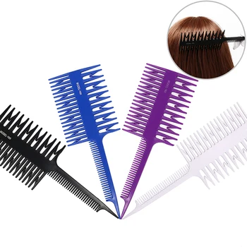 

1pcs Women Updo Big Tooth Comb Hair Dyeing Tool Salon Professional Fish Bone Shape Comb Hair Dyeing Sectioning Highlighting Comb