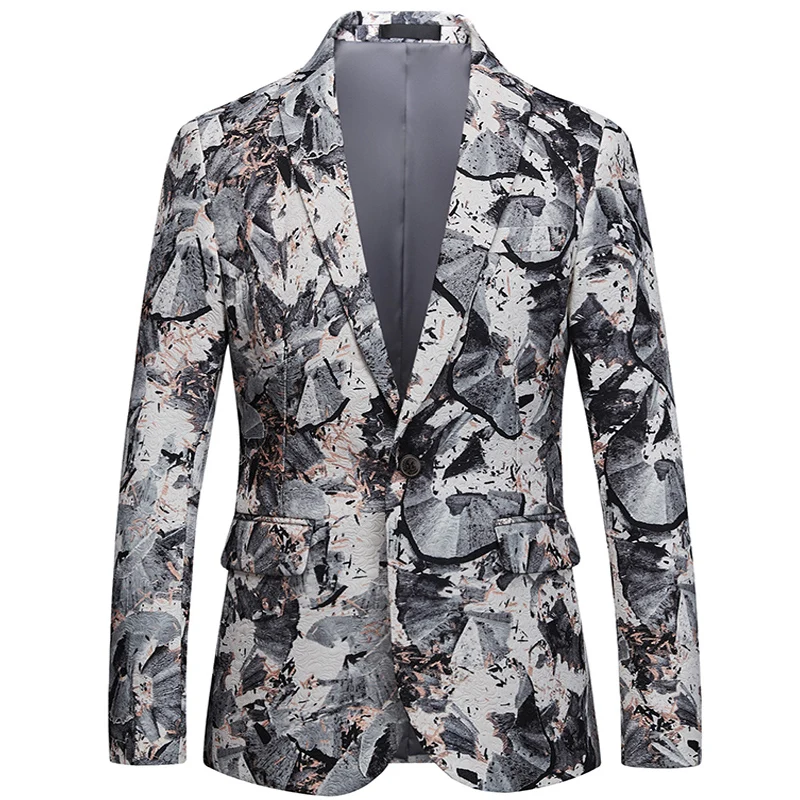 

M-6XL 2019 autumn slim fit mens blazers jackets fashion blazer for men Men's business casual single piece two button blazer BA14