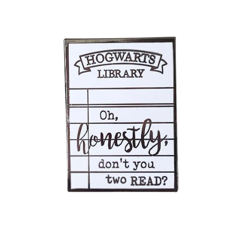 

Magic notes badge library pin wizard jewelry