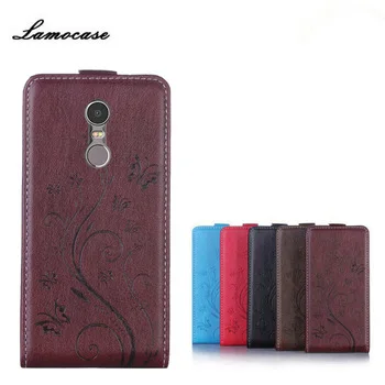 Lamocase Case For Lenovo K6 Note Leather Embossing Case For Lenovo K6 Note K53A48 5.5inch Vertical Flip Protective Phone Bags