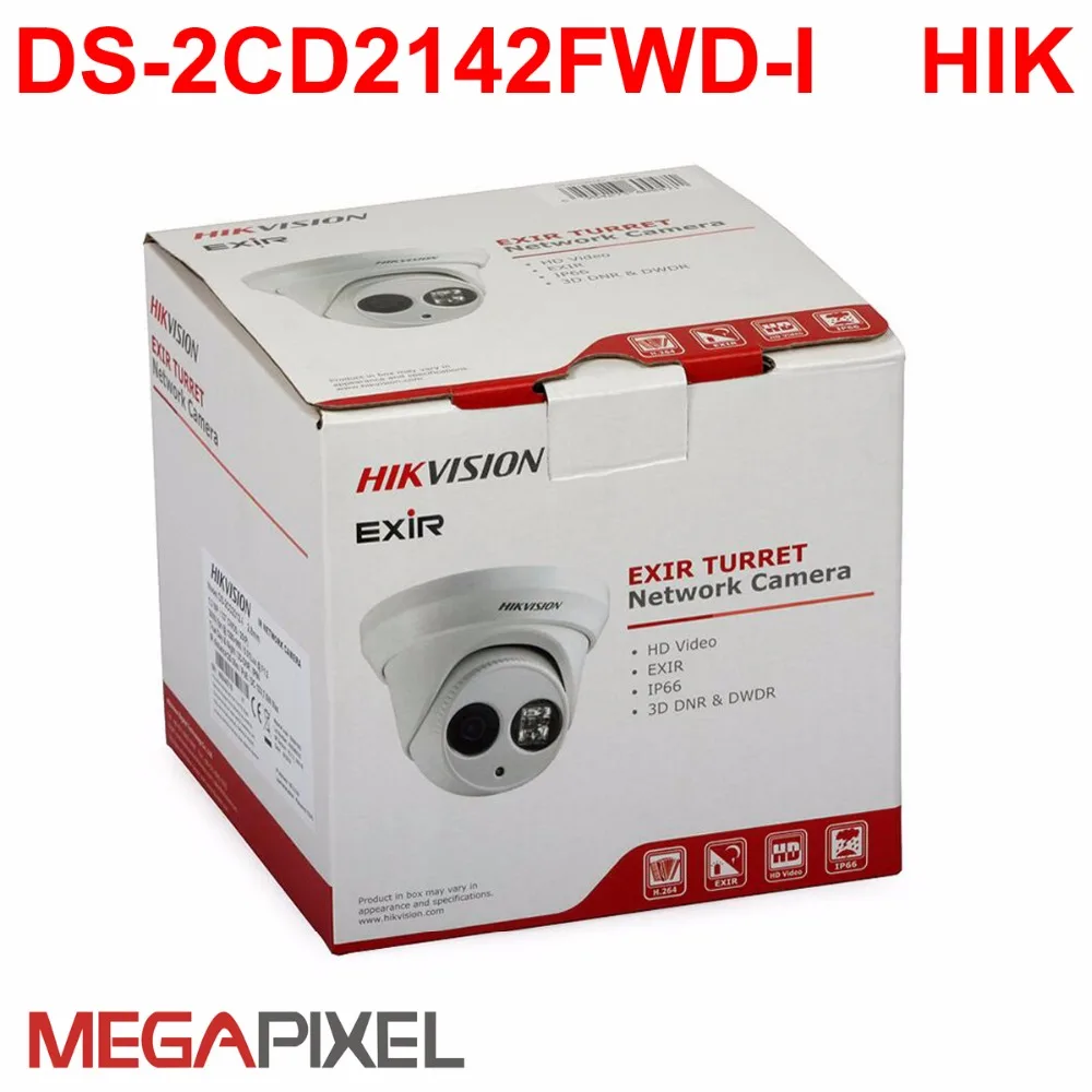 Hik 4mp WDR DS 2CD2342WD I IR turret POE CCTV camera Fixed IR Dome 120db WDR