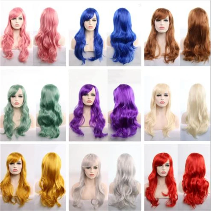 

2019 Halloween Universal Anime Hair Accessories Europe And America 70cm Long Curly Cosplay Headwear Tide Cool Men Women Appl