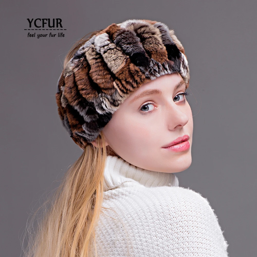 YCFUR, Женская повязка, тюрбан, шарф, натуральный мех, повязки для волос, шарфы для девочек, 2 использования, эластичный шарф, повязки на голову для женщин