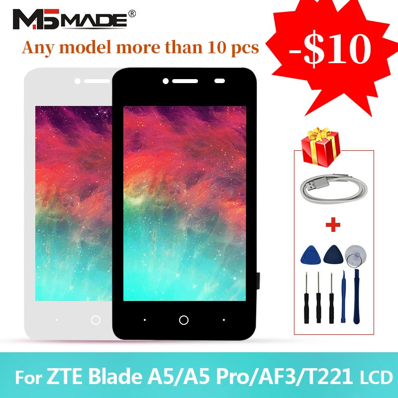 

4.0" For ZTE Blade AF3 A5 A5 Pro LCD Touch Screen Digitizer Display AAA Quality Replacement Parts Free Shipping For T221 Display