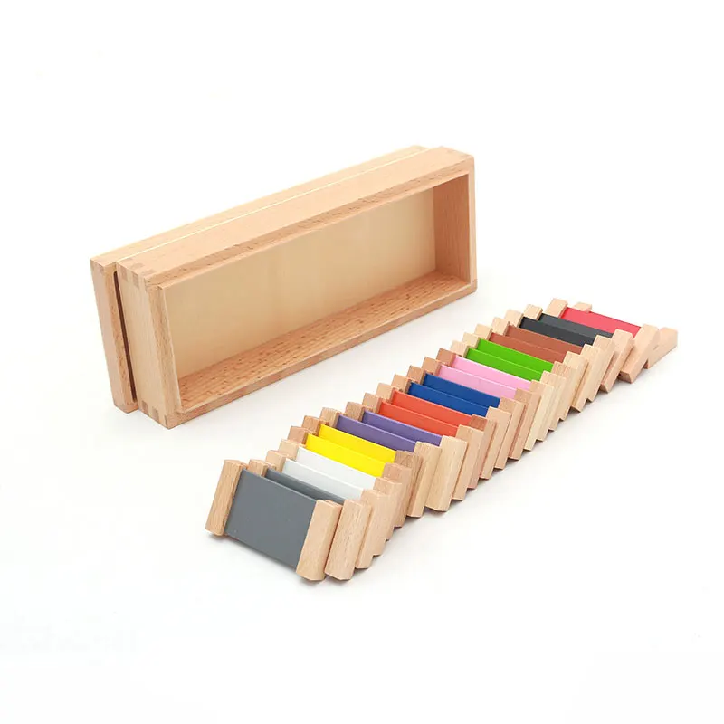 Montessori Kids Toy Baby Color Tablets with Holder Wooden Educational Learning Toys for Toddlers Juguetes Brinquedos ME2164H