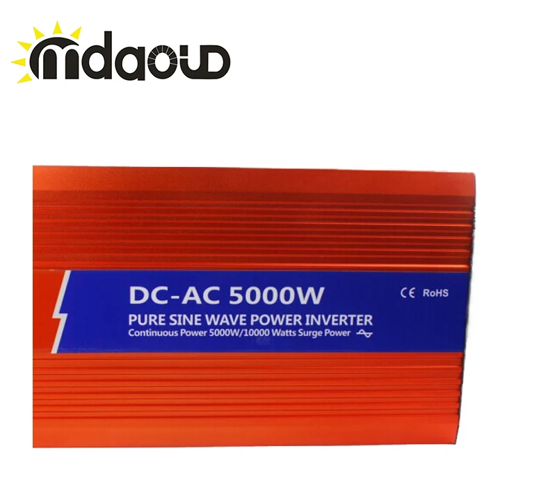 

5000W SOLAR SYSTEM INVERTER DC12V 24V 48V TO AC 220V 110V PURE SINE WAVE OUTPUT Wind/Car/ Power Converter