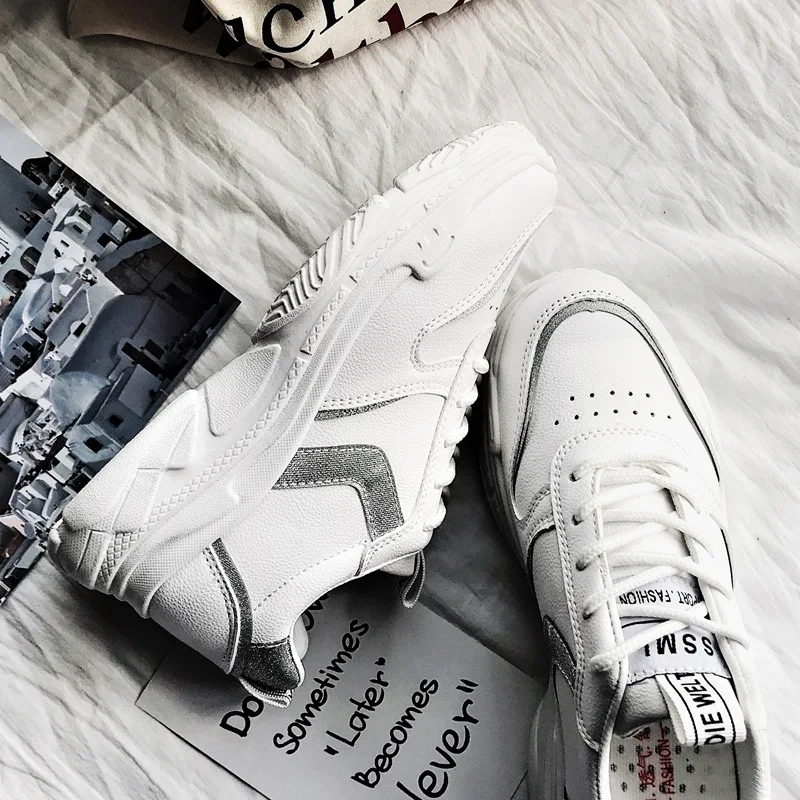 

Women shoes 2018 new spring cool Clunky Sneakers trainer loafer top air tenis feminino Daddy thick mesh zapatillas mujer