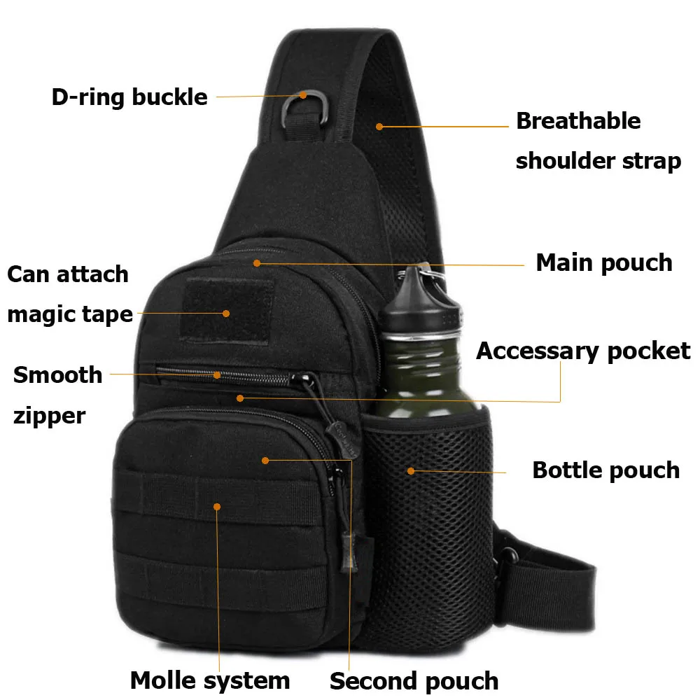 Тактический Молл Портативный сумка Военная Униформа crossbody груди пакет плечо