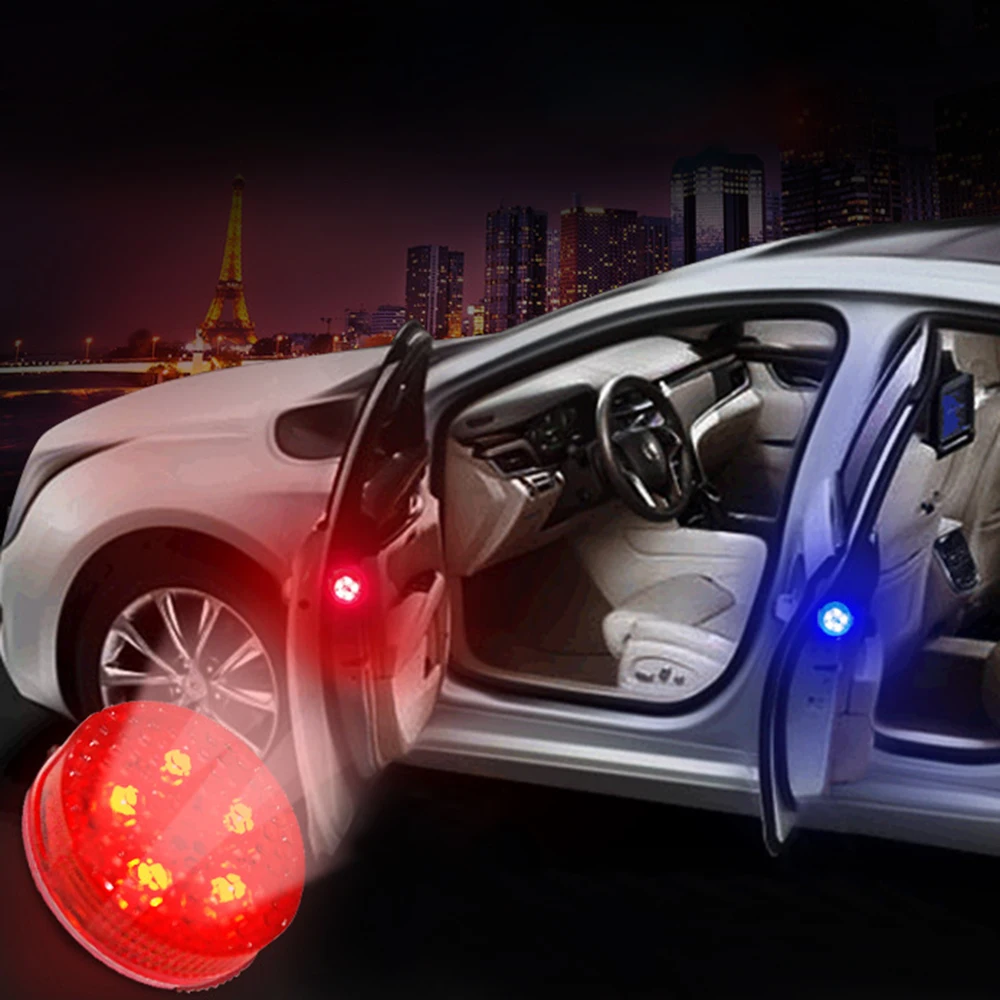 

2PCS Car Openning Door Warning Flash Lamp Safety Indication Wireless Anti-Collision signal light parking lamps