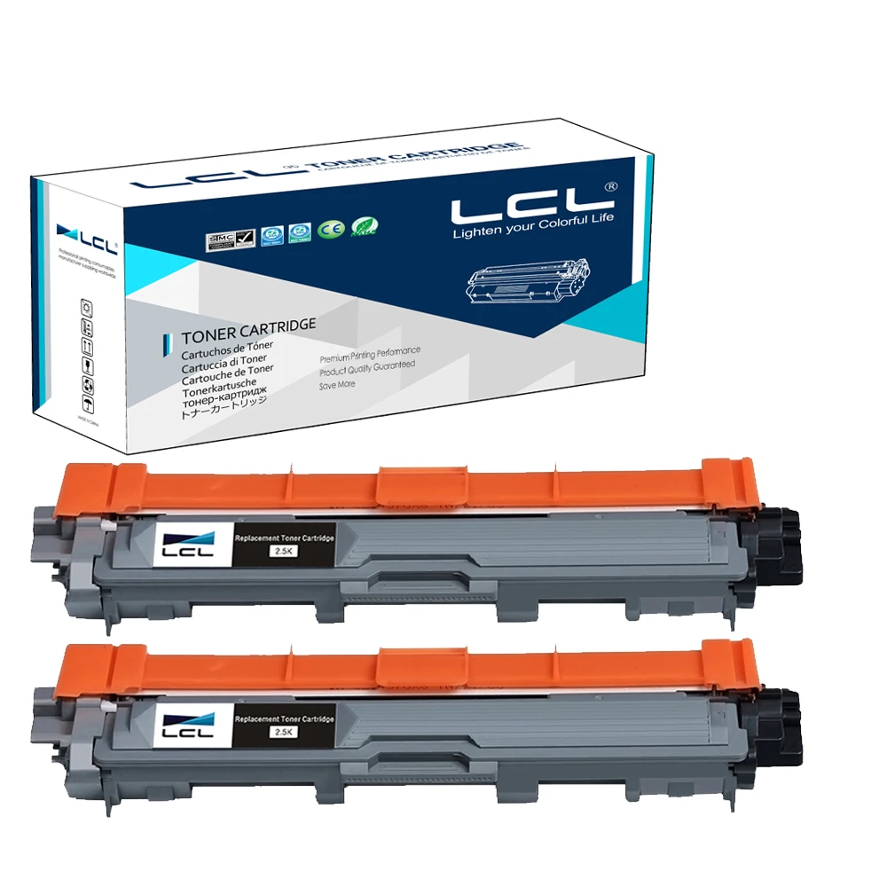 LCL TN241BK TN241 TN 241 (2 Pack Black) Toner Cartridge Compatible for ...