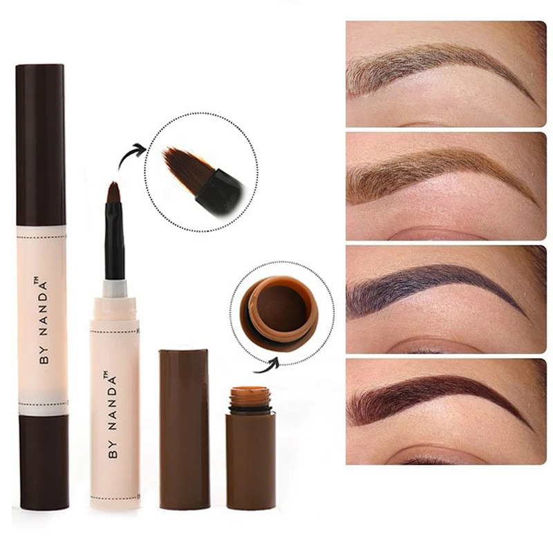 5 Color Eyebrow Gel Cream Waterproof Long-lasting Eyebrow Tattoo Paint Eye Brow Pomade Wax Dye Henna Pigment Eyebrow Enhancers 5 Color Eyebrow Gel Cream Waterproof Long-lasting Eyebrow Tattoo Paint Eye Brow Pomade Wax Dye Henna Pigment Eyebrow Enhancers