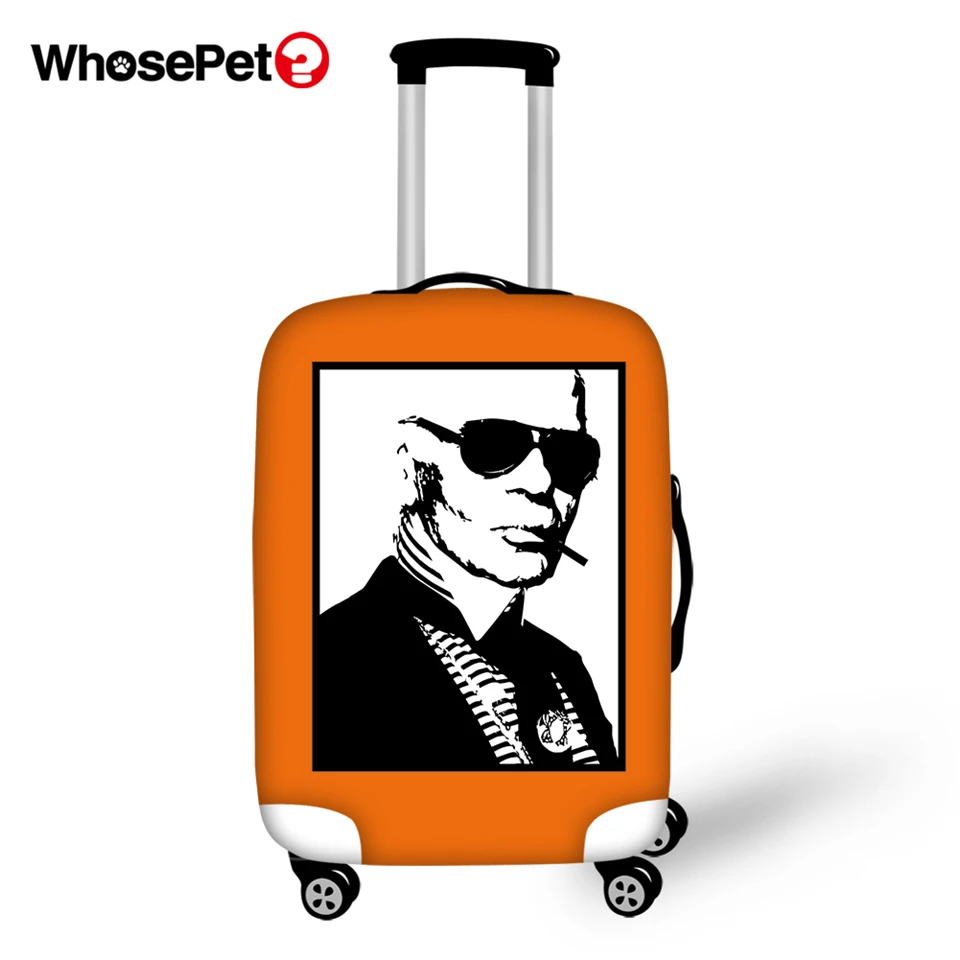 

WHOSEPET Fashion Travel Luggage Protective Cover Karl Lagerfelds Prints Waterproof Suitcase Cover Dust-proof Suitcase Cover
