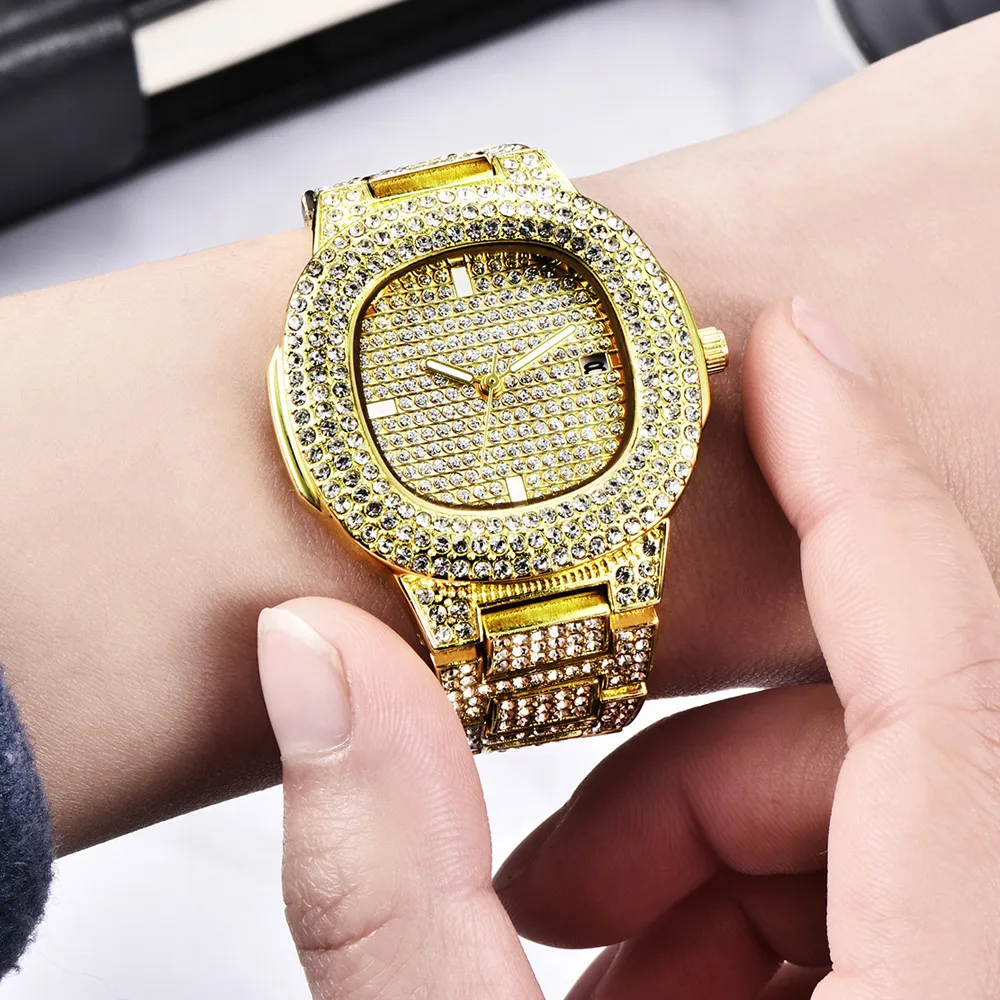 

Fashion Casual Women Watch Quartz Analog Stainless Steel Band Lady Clock Full Crystal Wrist Watch Steady relojes para mujer