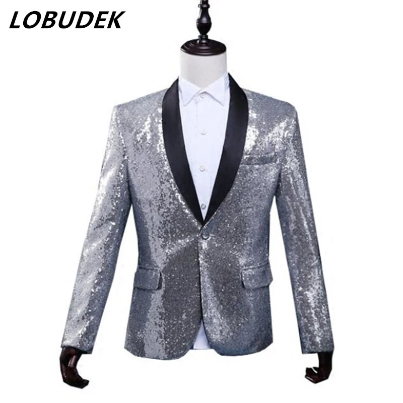 silver prom jacket
