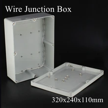 1 шт. 320x240x110 мм ABS пластик IP65 водонепроницаемый корпус распределительная коробка из ПВХ электронный корпус для установки корпуса 320*240*110 мм