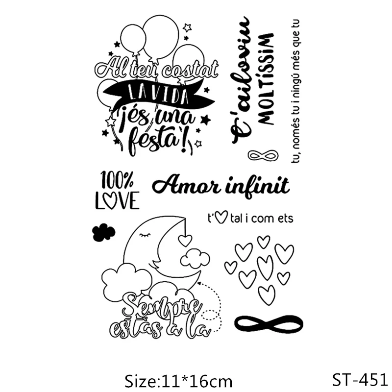 

ZhuoAng Heart Design Transparent Clear Stamps /Silicone Seals for DIY Scrapbooking photo album/Card Making