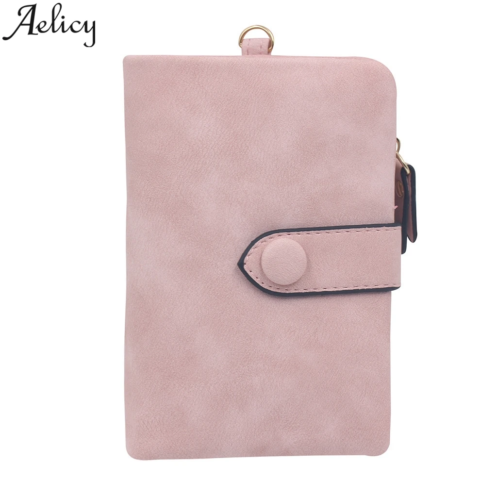 Брендовый кошелек Aelicy Дамский бумажник из искусственной кожи короткий Футляр