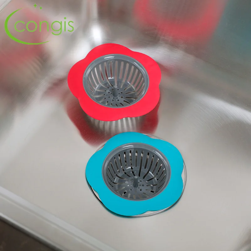 

Congis 1 PC Bathroom Sink Strainer Flower Shaped Shower Sink Drains Cover Sink Colander Sewer Hair Filter Kitchen Accessories
